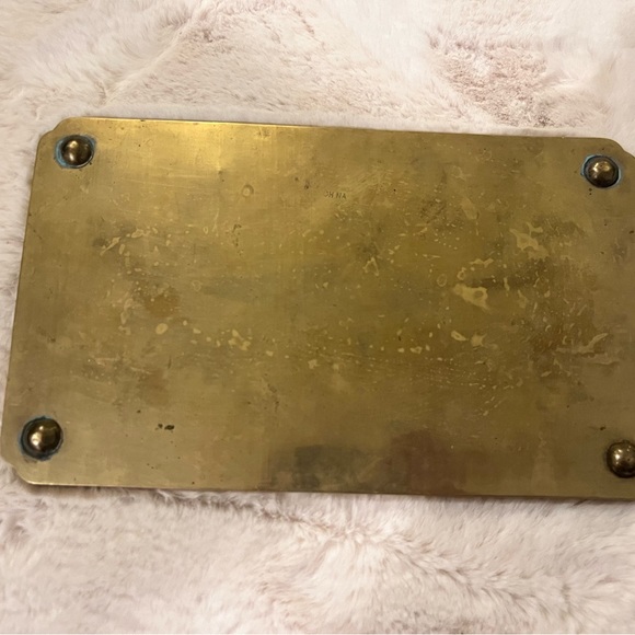 Vintage Brass Engraved Chinese Tray - Picture 13 of 13